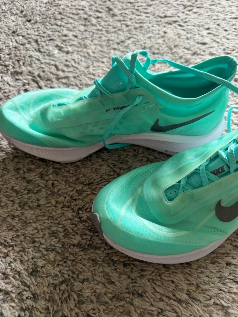 Women Nike Zoom Fly 3 Teal Running Shoes - Picture 5 of 7